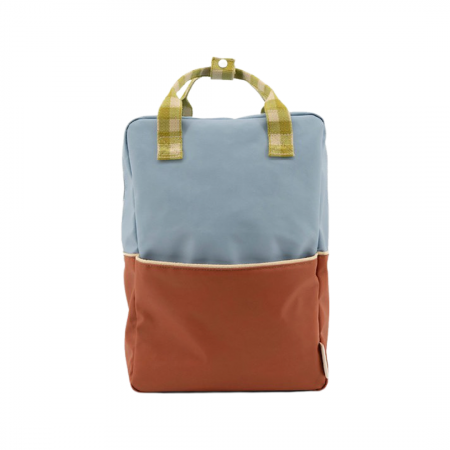 Sticky Lemon Großer Rucksack Colourblocking | blue berry + willow brown + pear green