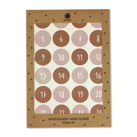 Ava & Yves Adventskalender-Sticker rose/rost