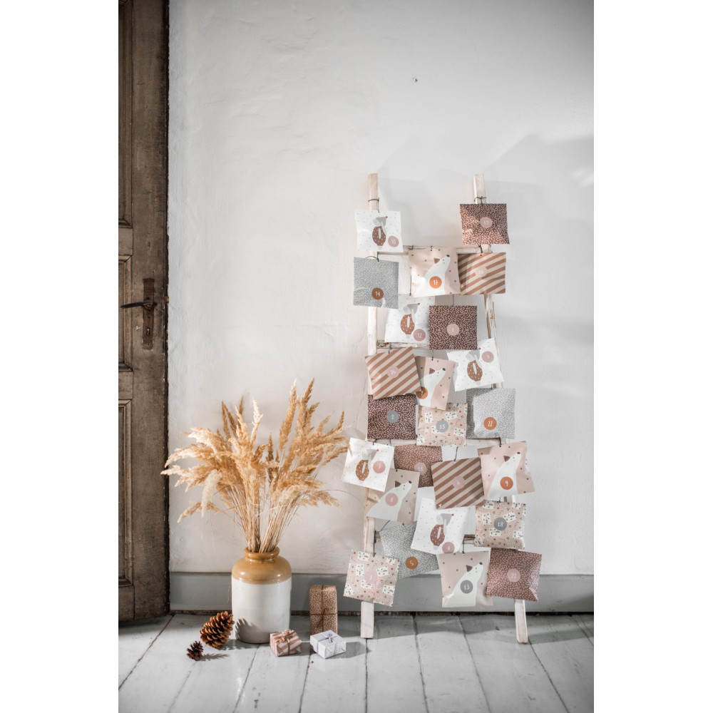 Ava & Yves Adventskalender-Sticker rose/rost