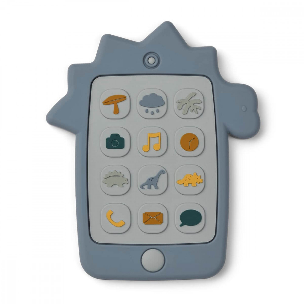Liewood Spielzeug-Handy Thomas aus Silikon Dino Blue Wave
